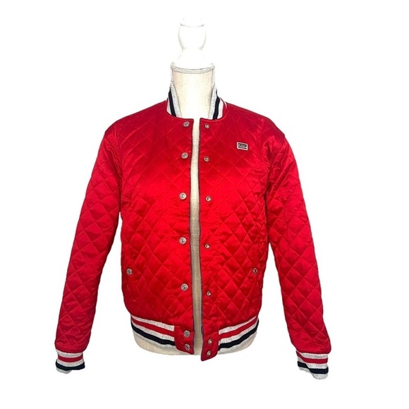 Levis Big E Premlum Reversible
Denim Satin Quilted Jean Jacket Size M - Picture 6 of 14